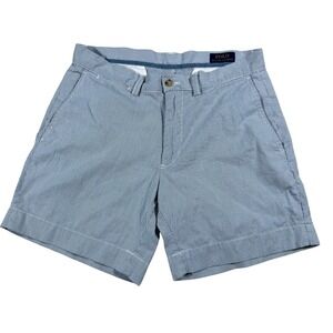 Polo Ralph Lauren Seersucker Shorts Mens 30 Blue White Striped Classic Fit 6"